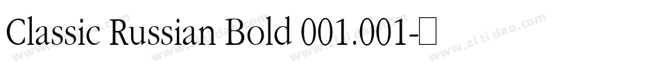 Classic Russian Bold 001.001字体转换